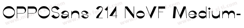 OPPOSans 214 NoVF Medium字体转换